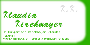 klaudia kirchmayer business card